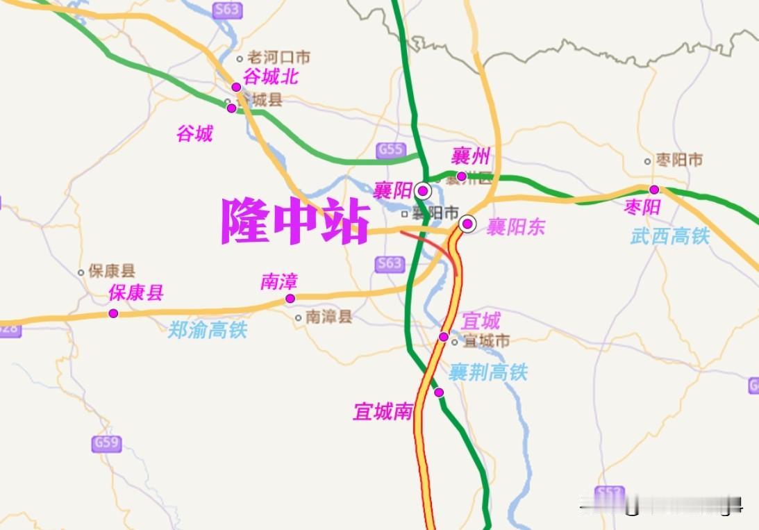 为什么襄阳隆中站没有开通呢？
通过此站建设至宜城方向的联络线又可实现实十堰向荆门