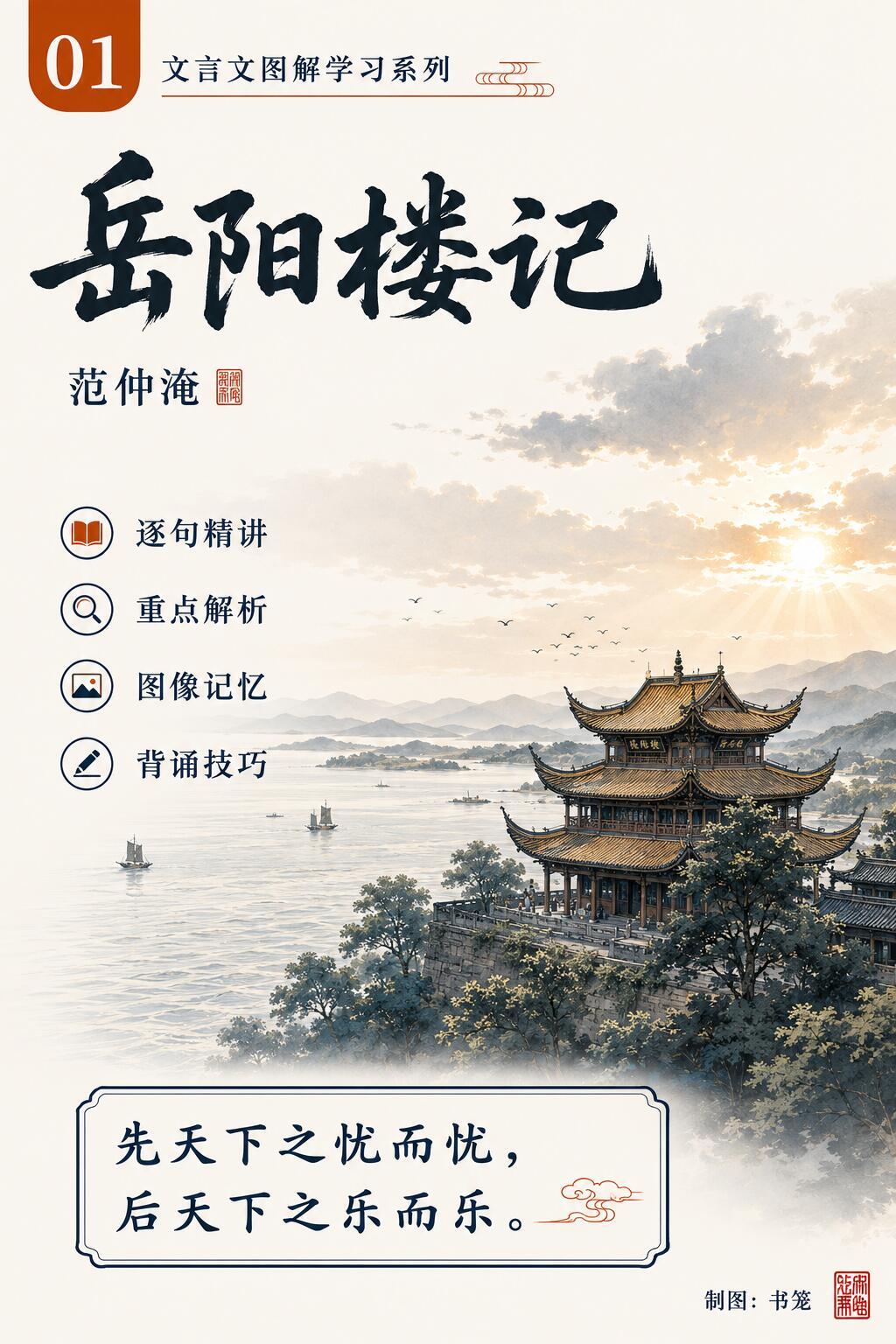 《岳阳楼记》这么背是不是就好理解了 