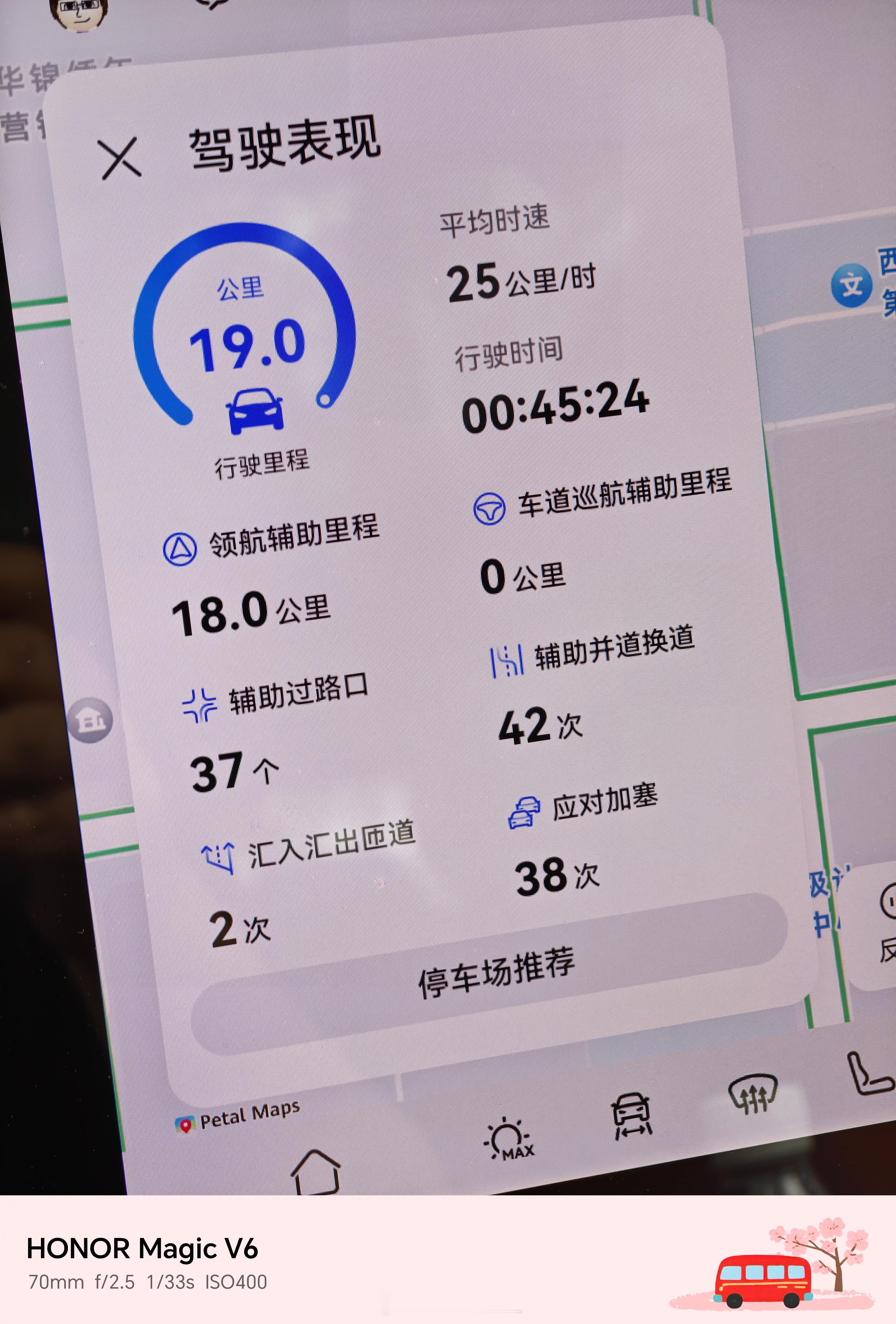 来西研所，就出门那会儿自己开了一截，还分神闯了个红灯…智驾全程各种找合适空档并线