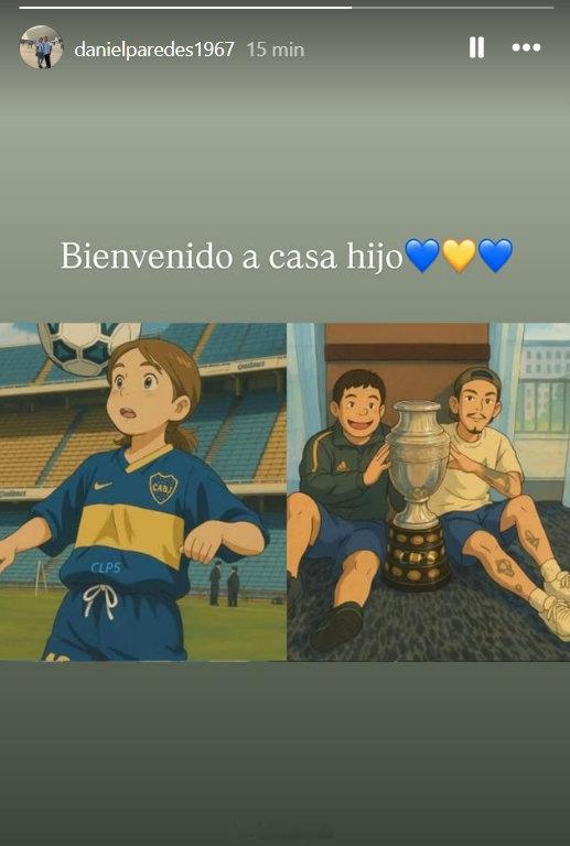 📸帕雷德斯父亲社媒：“欢迎回家，儿子💙💛💙”要回家了大宝！阿根廷联赛欢迎