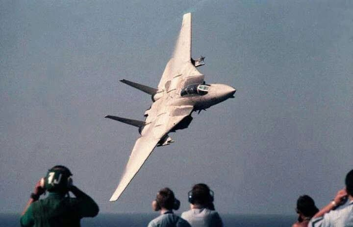 猫宁。低空飞越舰队的F-14大猫 ​​​