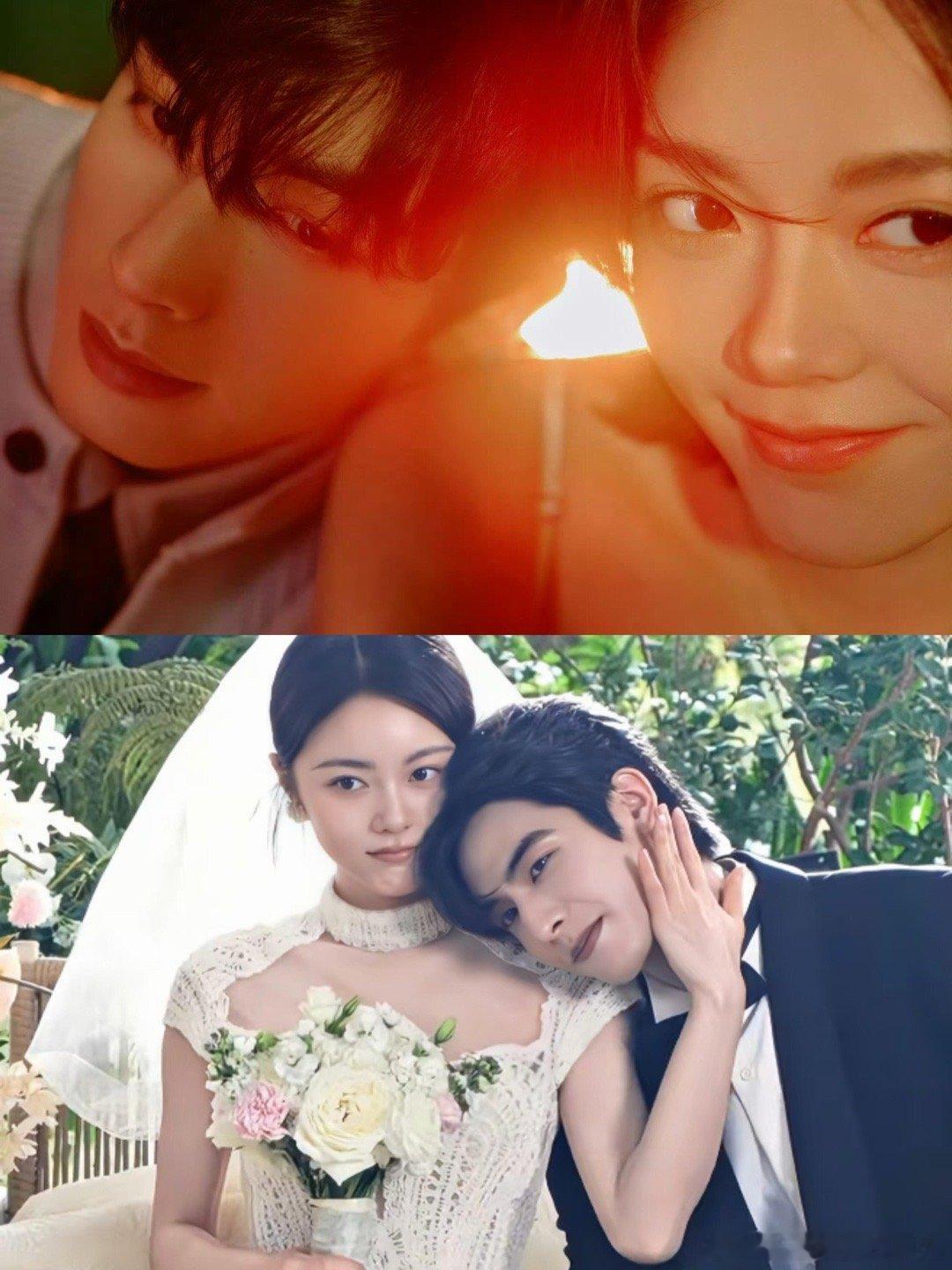 一眼就想到了婚纱照！！ 好吃好吃爽爽爽宋威龙赵今麦贴脸比心燕麦威化