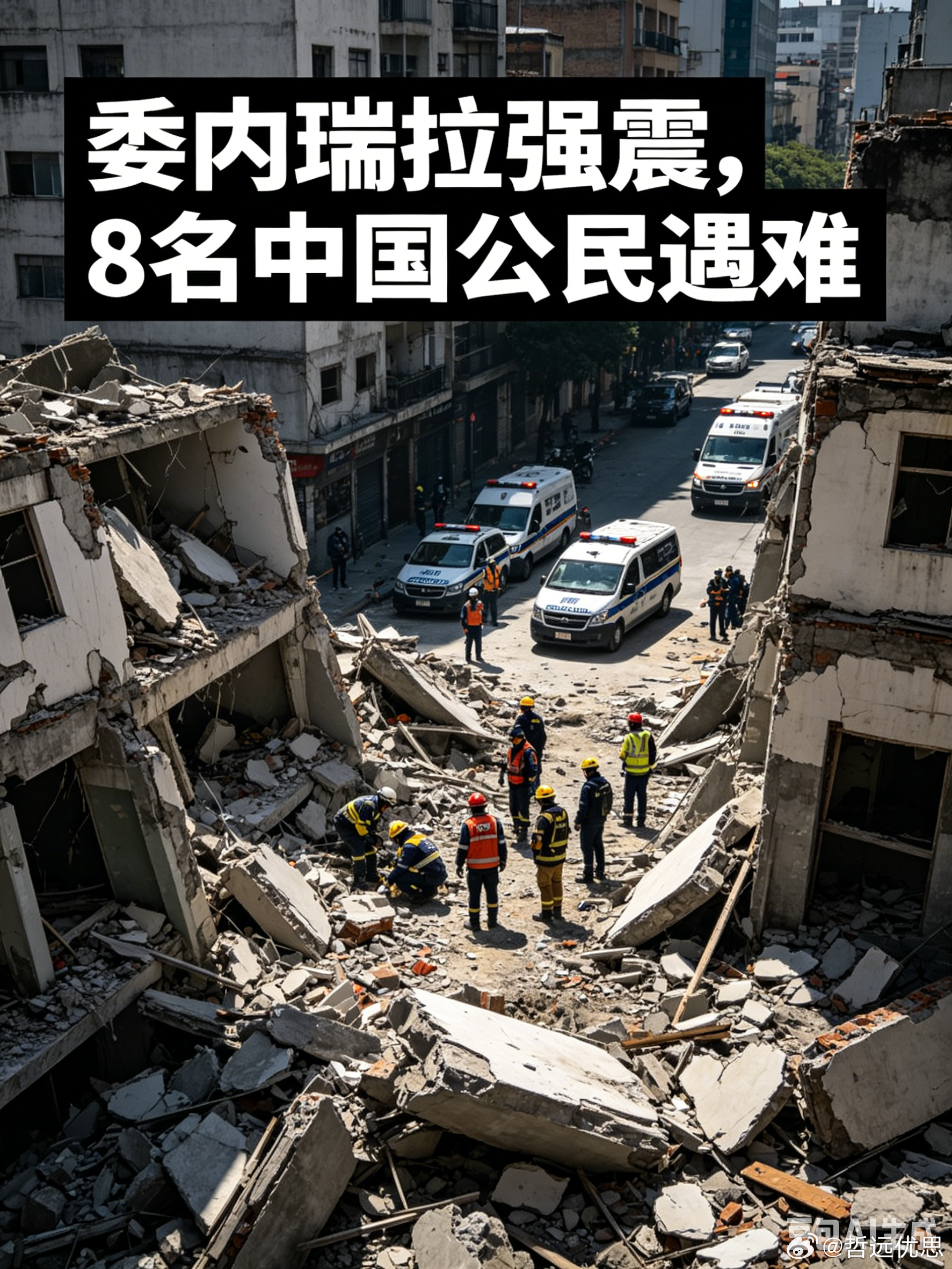委内瑞拉强震8名中国公民遇难 当地时间6月24日，委内瑞拉发生7.2级和7.5级