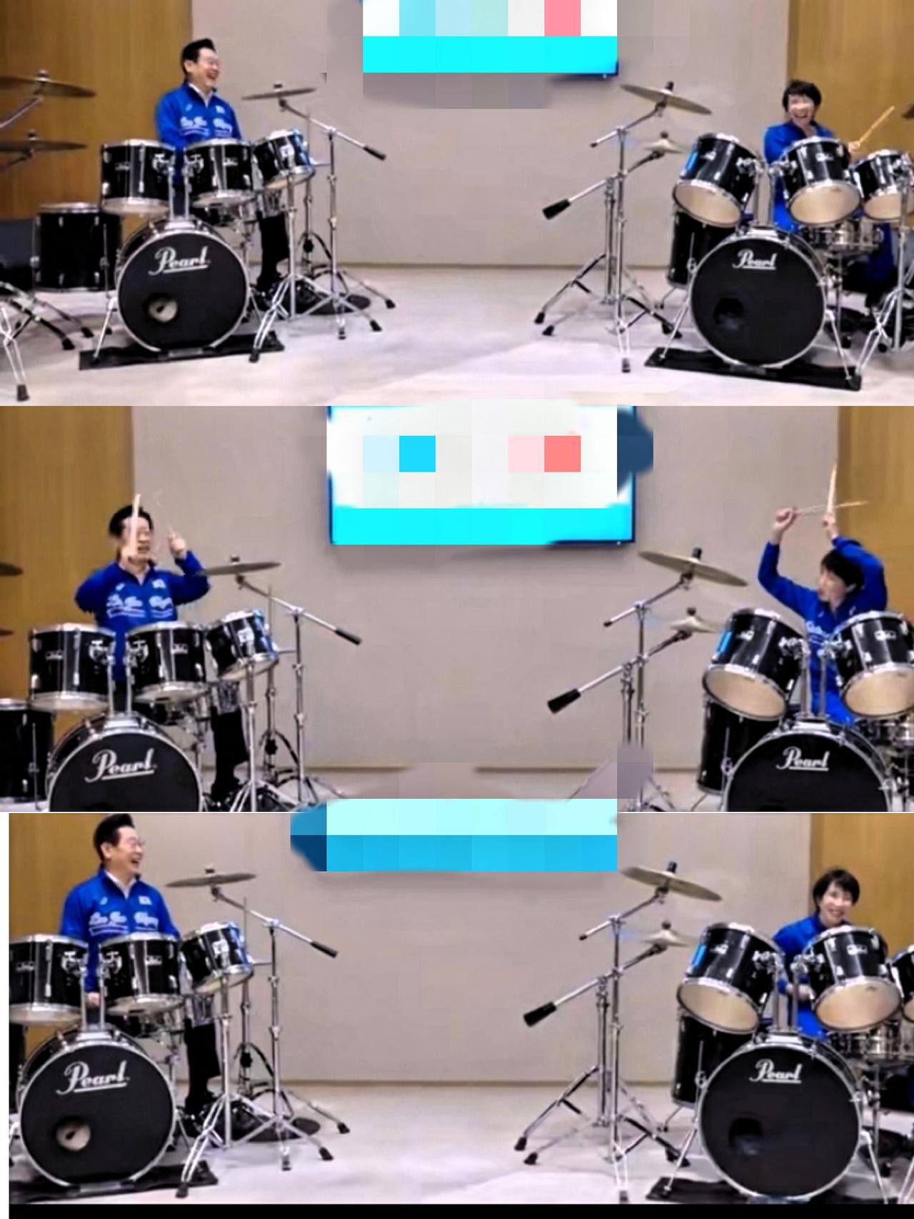 高市这是什么安排？和李在明一起打架子鼓，自嗨，还是才艺展示，怎么感觉像使出浑身解