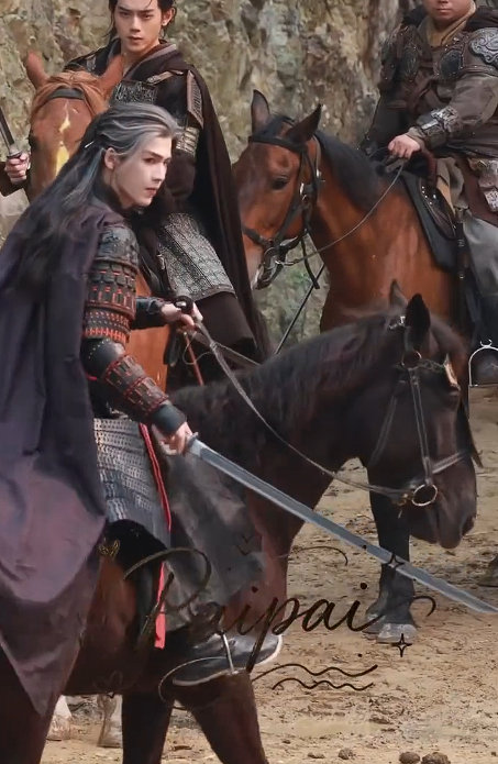 张凌赫归鸾骑马打戏 张凌赫左手驭马右手持刀  张凌赫归鸾骑马打戏，张凌赫左手驭马