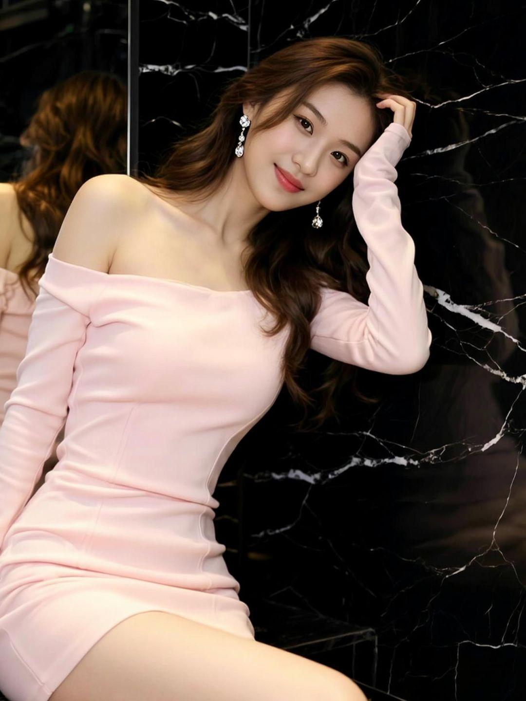 这身粉色造型，简直是“粉红女郎”本郎！别人是“白月光”，我是“粉红泡泡制造机”。