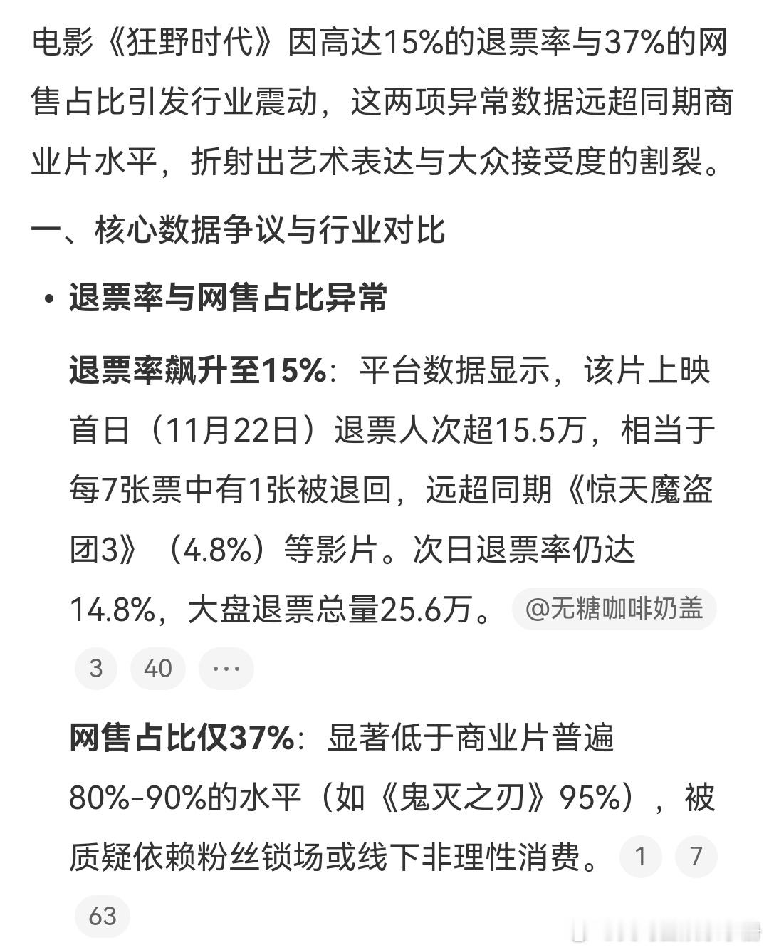 易烊千玺《狂野时代》退票率被热议，被吐槽看不懂、剧情跳跃口碑疑似翻车，你觉得会对