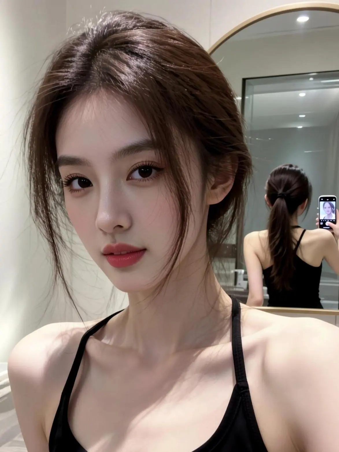 AI清透浴室自拍 ai创作 玩法合伙人计划 ai写真 自拍