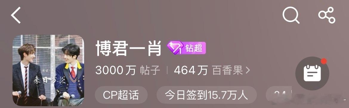 博君一肖超话发帖量破3000w百香果好棒！ 