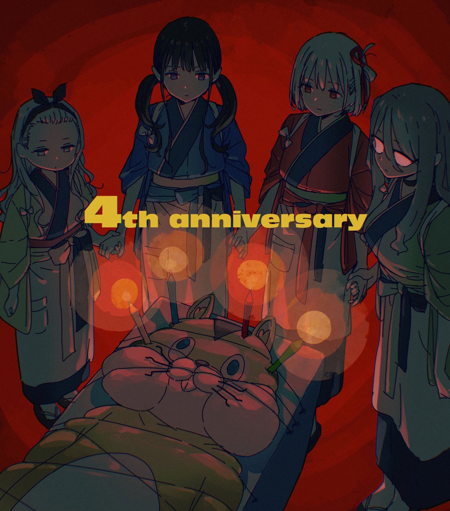 伊右群『莉可丽丝 Lycoris Recoil』 动画4周年纪念绘 