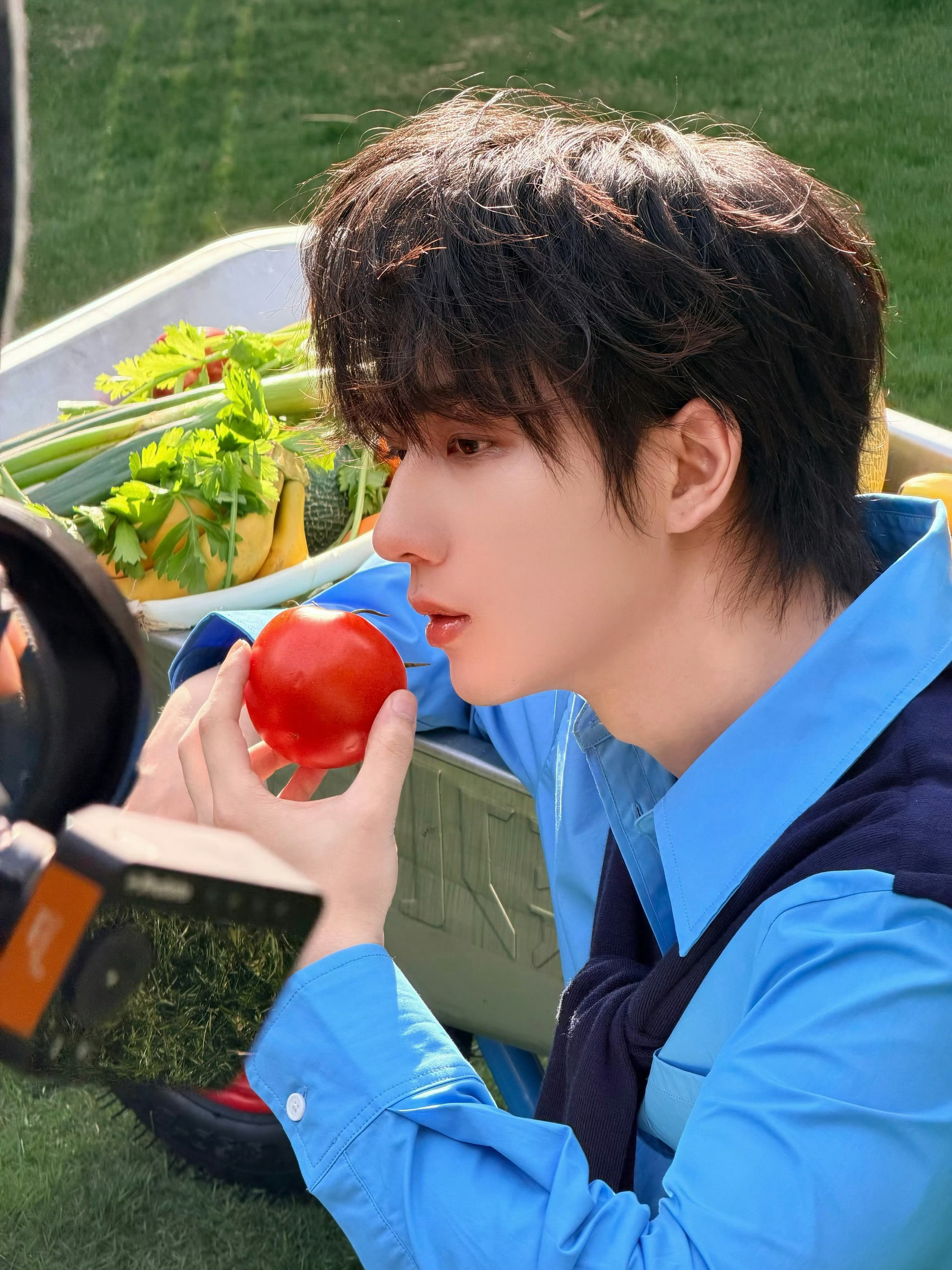 李宏毅生日蓝朋友写真，清爽干净，像一阵清风赶走夏日烦闷～明天生日快乐🎉 