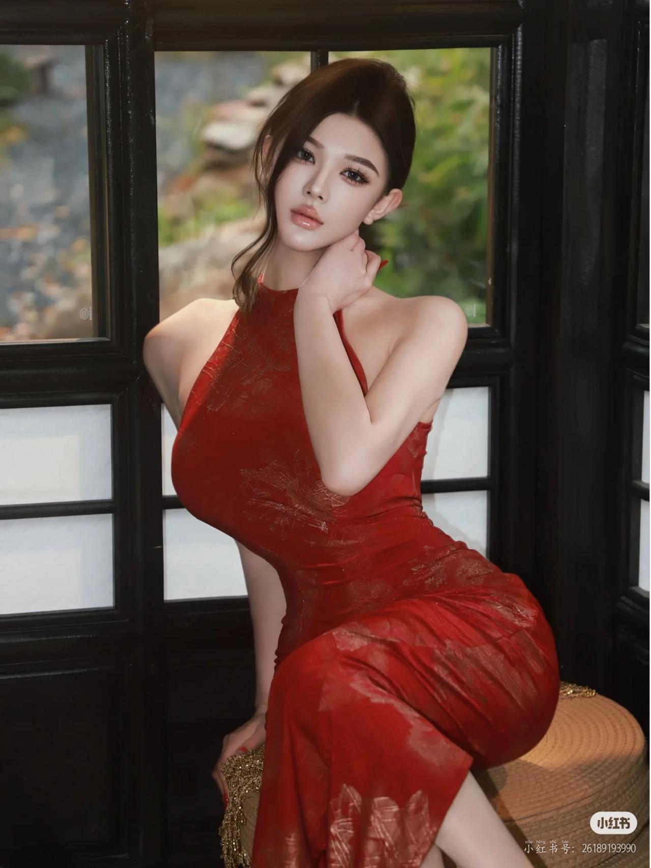 晒图笔记大赛美女旗袍穿搭写真