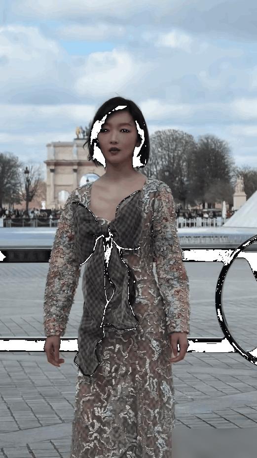 巴黎秀场，周冬雨顶个巨型蝴蝶结，网友：这走路姿势是去打架？
 
你看，巴黎卢浮宫