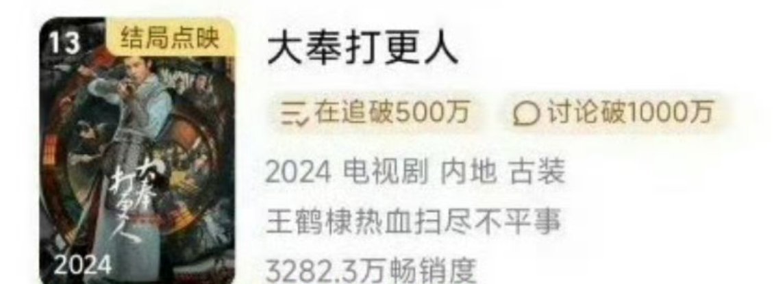王鹤棣 《大奉打更人》🐧拉新年榜13🔥 