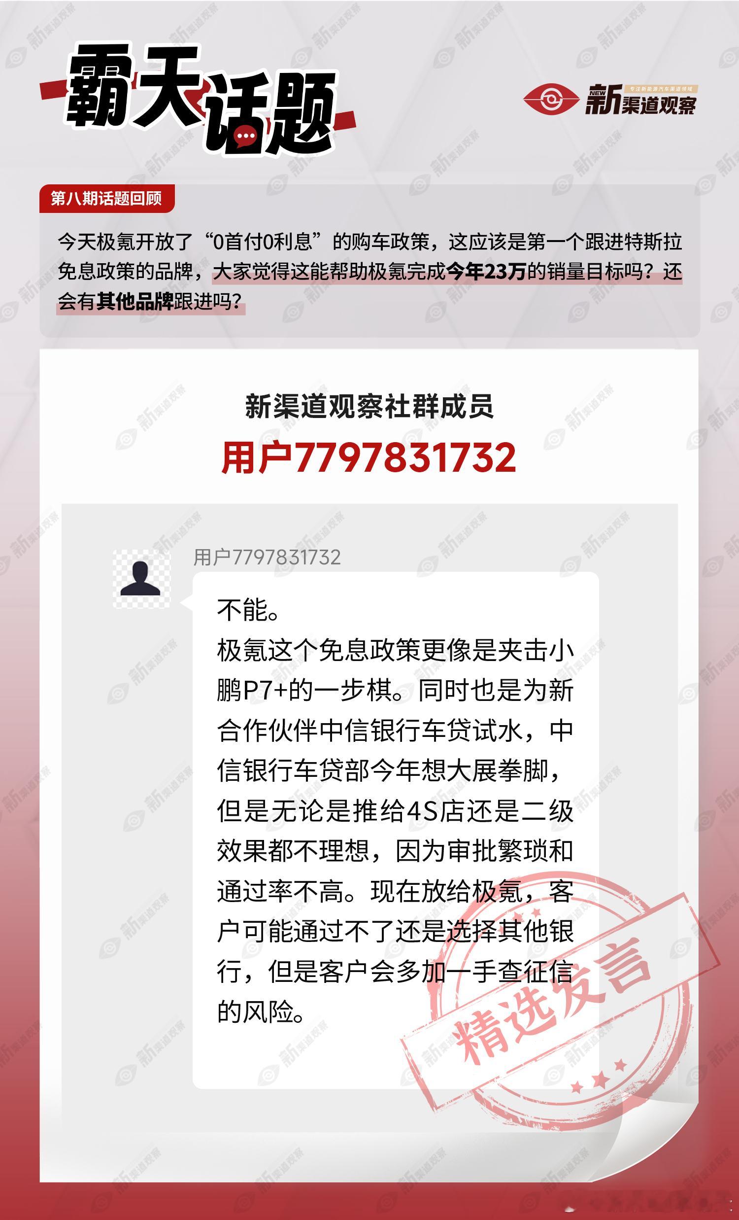 【霸天话题第八期完结】大家普遍觉得极氪今年要完成23万的销量目标，还是有点难度的