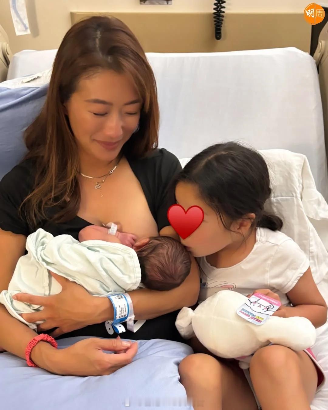 谢婷婷宣布囝囝已出世　分享一家四口照片超温馨谢婷婷今年2月在社交平台分享与外籍型