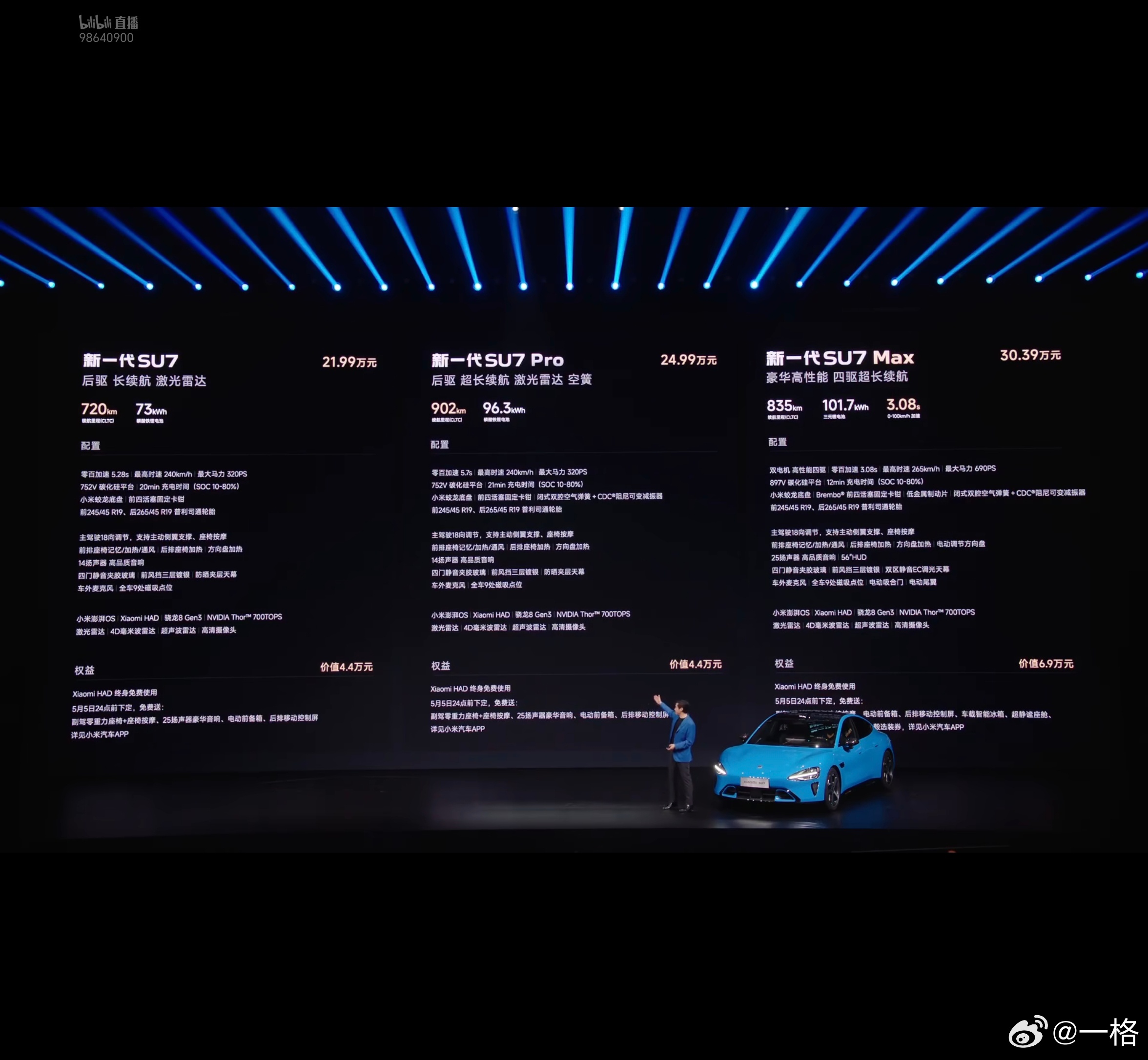 小米发布会 新一代SU7 定价 21.99 万元起，外观变化不大，但内饰的舒适配