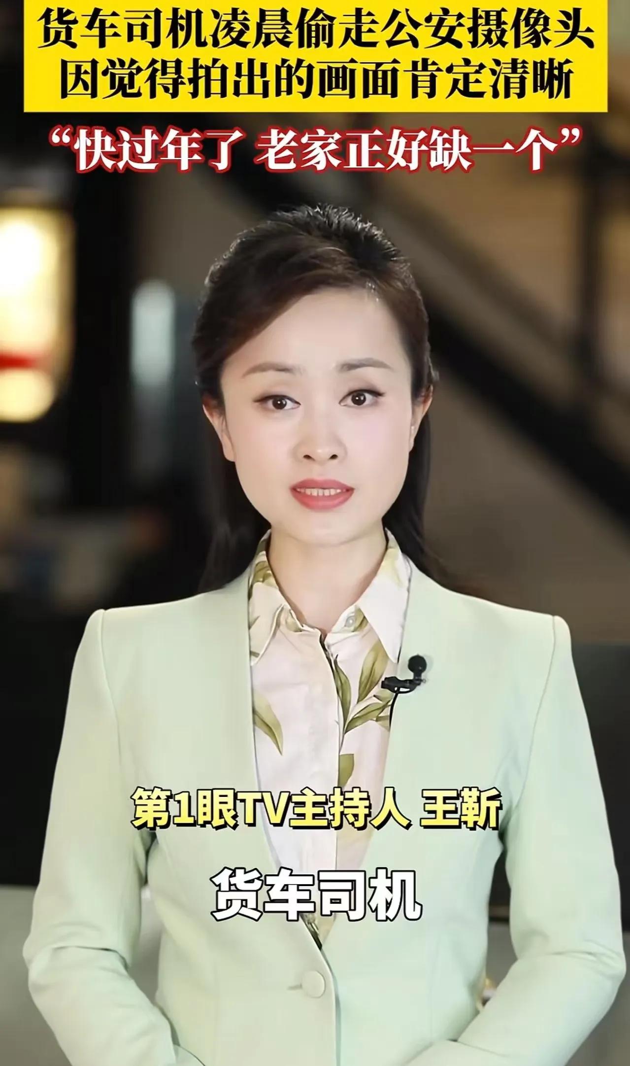 智商感人！货车司机凌晨偷走公安摄像头，理由笑死全网！司机：“快过年了，老家正好缺