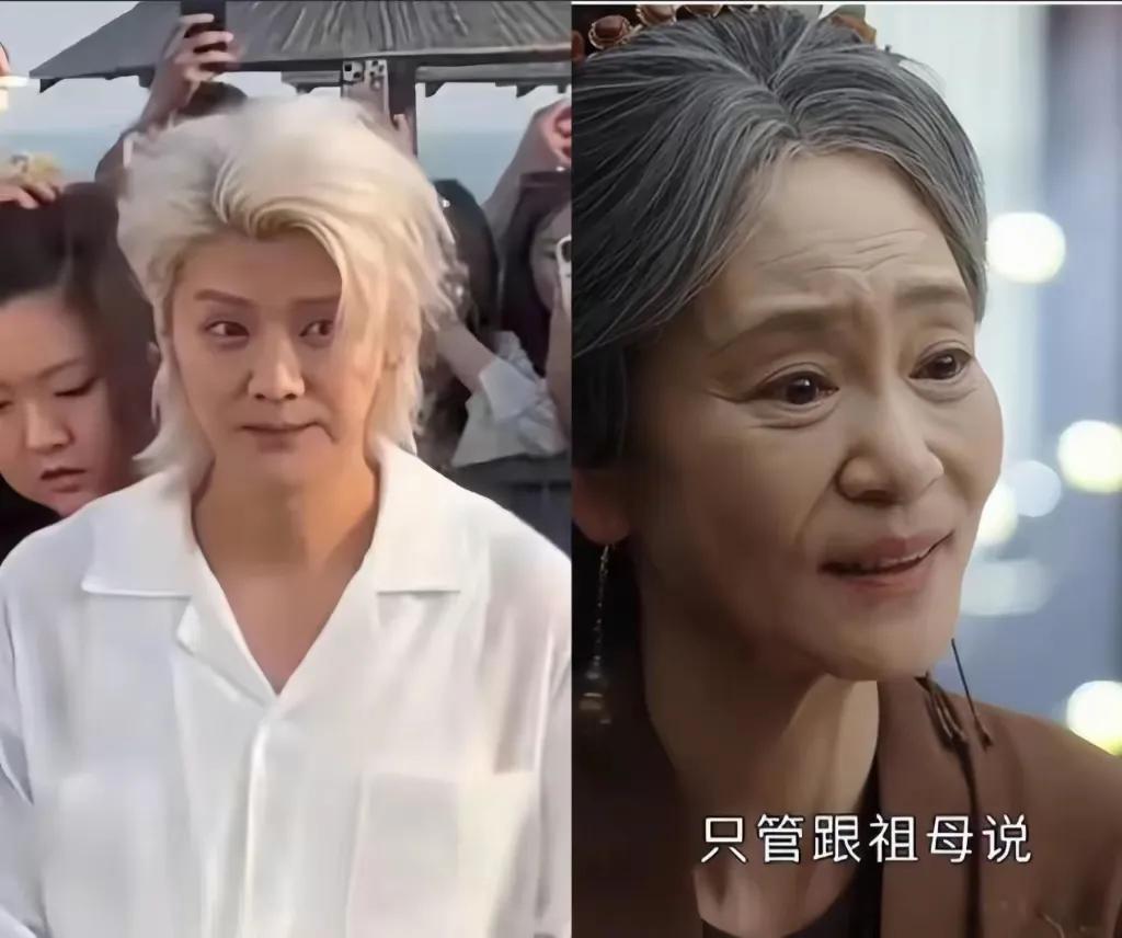 哎呀嘛呀，鹿晗生图被🈯️和刘雪华年老时容颜撞脸……，这已经不是姨化，而是婆化…