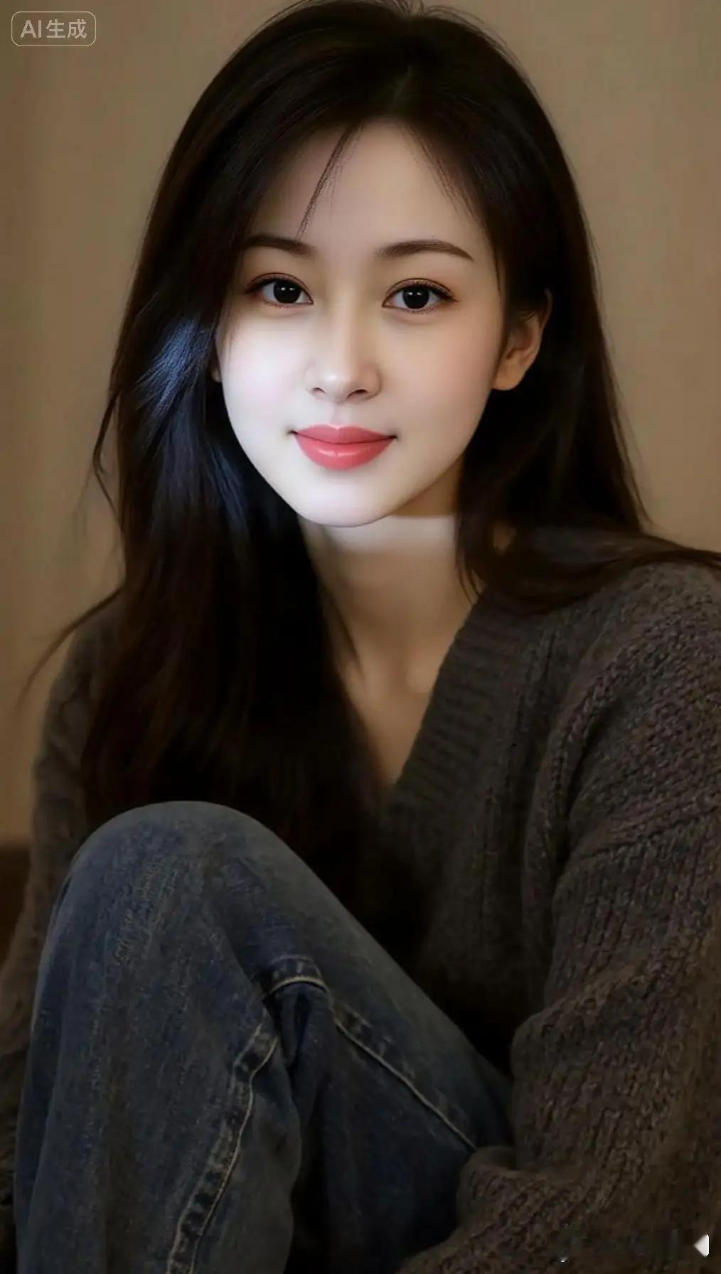 温柔甜美的少女，微笑中透着温暖，仿佛冬日里的暖阳。温柔治愈款美女 💝🌟🌴
