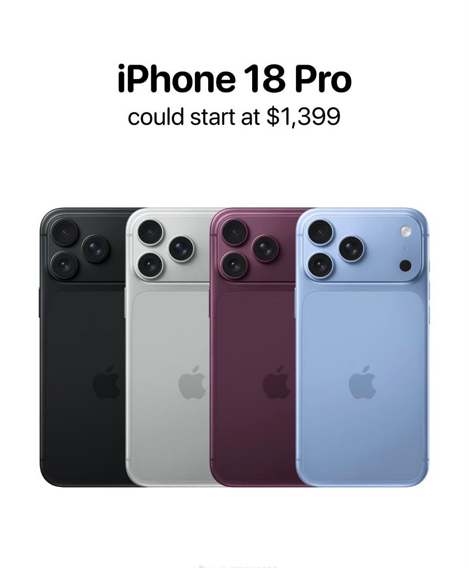 iPhone18Pro起售价或达1399美元放心，不缺韭菜！