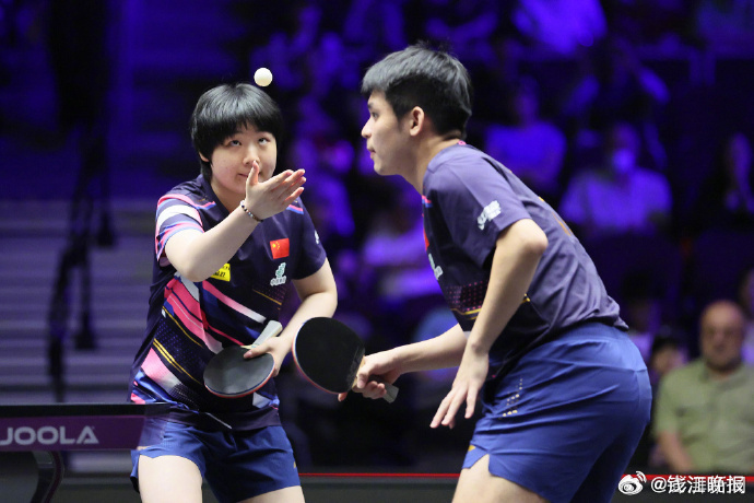 【国乒WTT美国大满贯首冠来了！#林诗栋蒯曼斩获混双冠军#】北京时间7月12日，