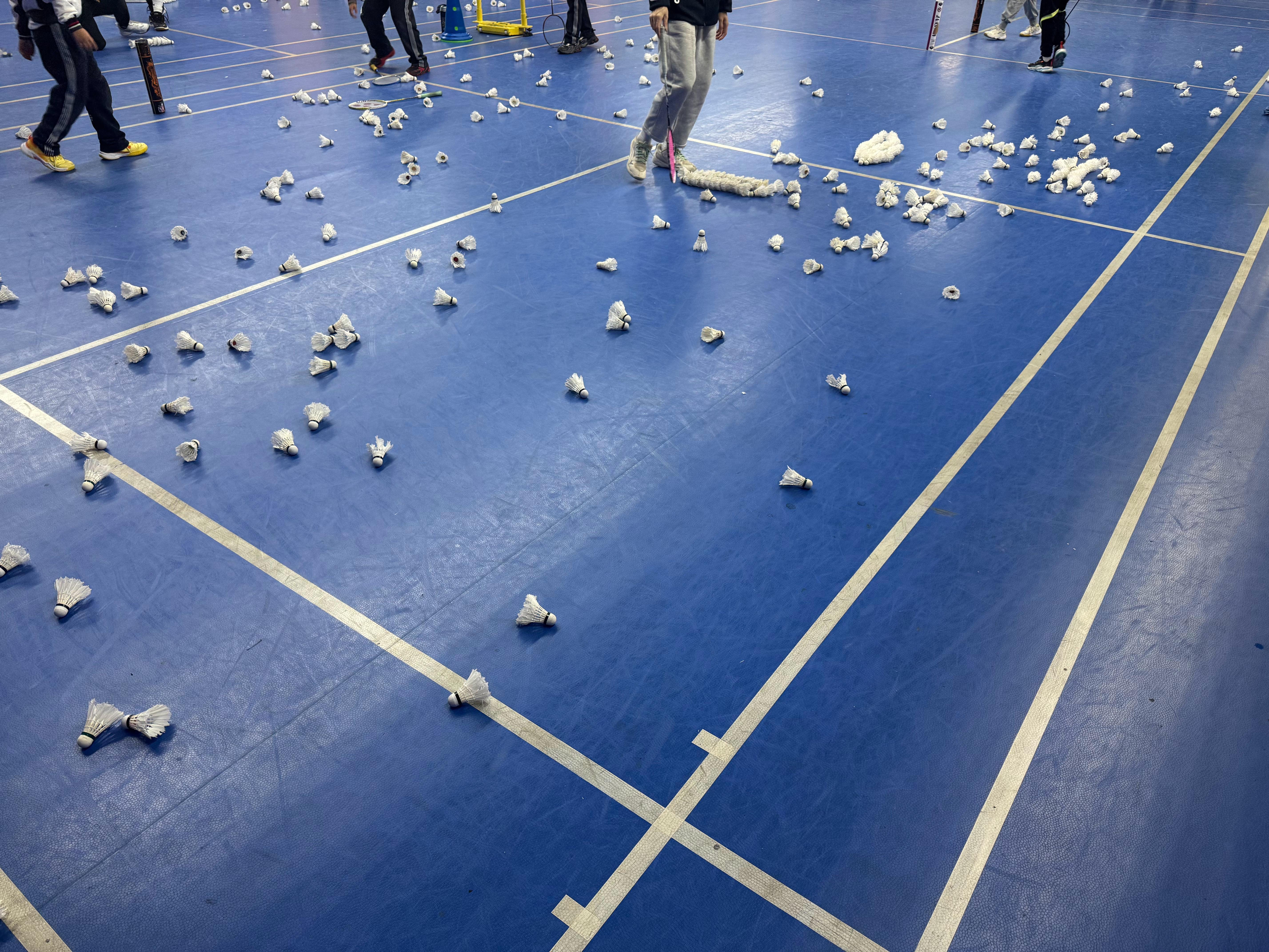 我小时候怎么也不会想到，打羽毛球可以用这么多球。小时候都是一个球打到炸毛。 哈哈