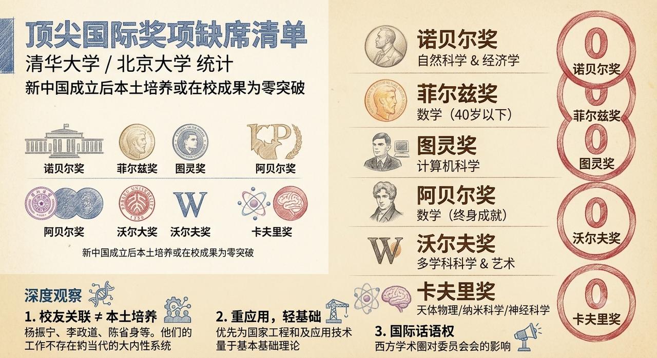 花了纳税人六百亿，清华北大交出了什么答卷？图灵奖：0，诺贝尔奖：0。 就这？！有