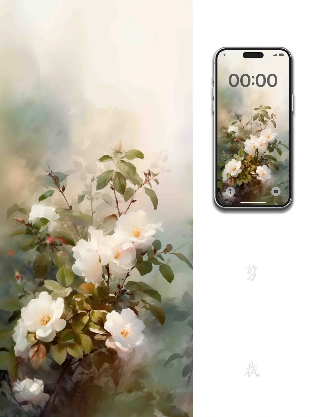 6寸屏壁纸｜客中不觉春深浅  开了荼蘼一架花