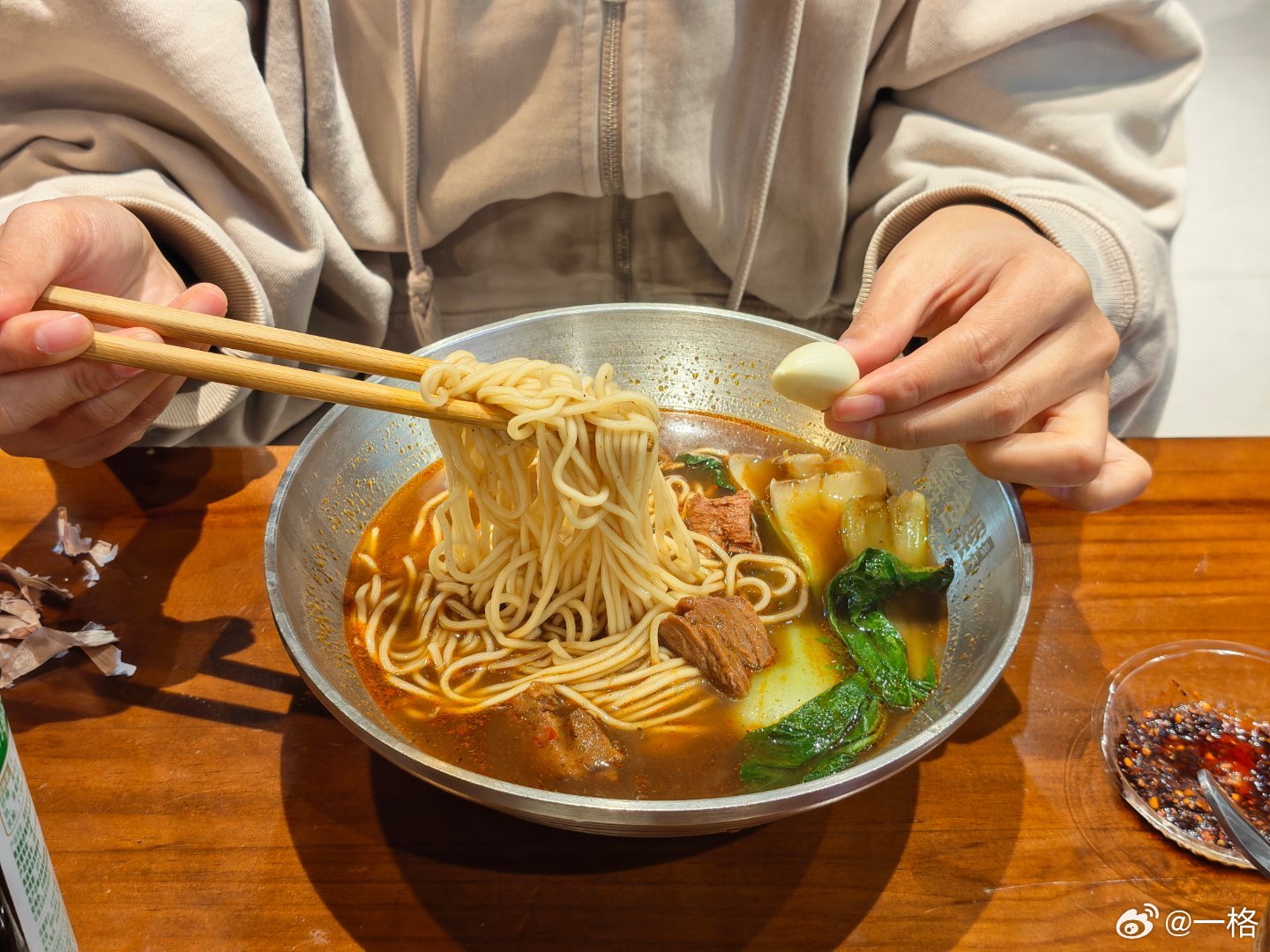 吃面不吃蒜，香味少一半