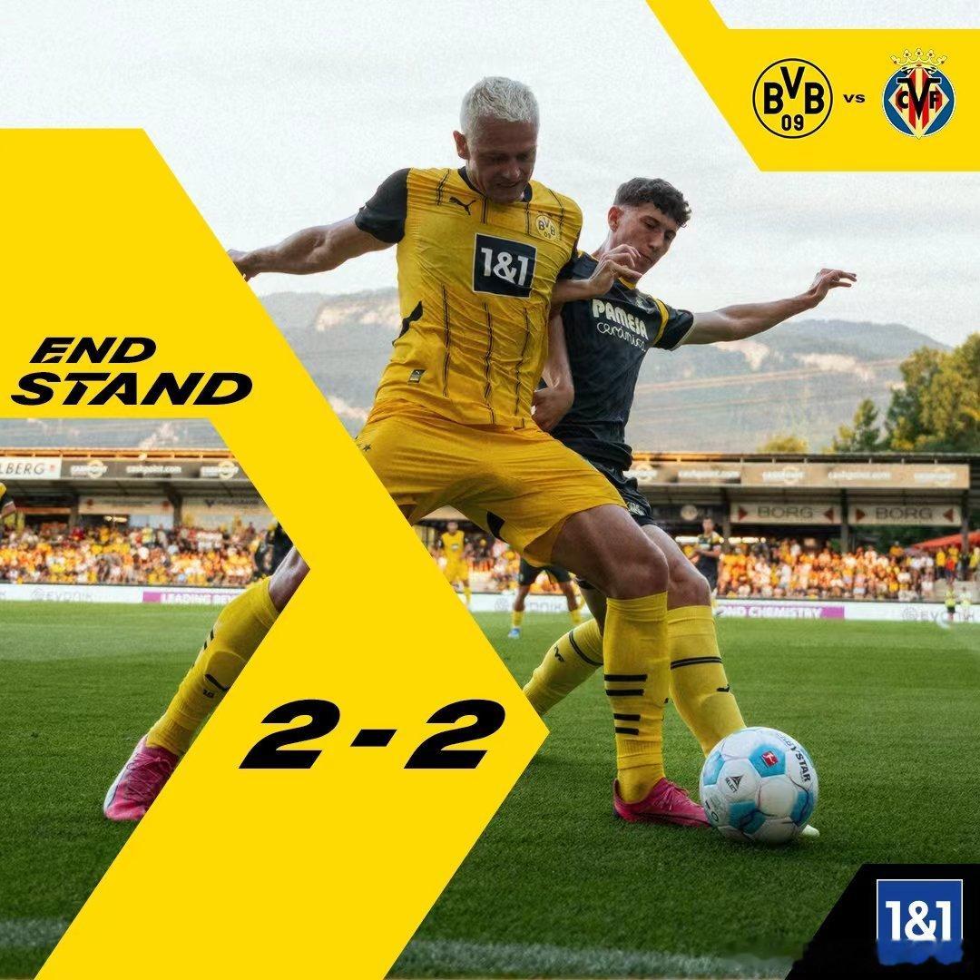 🟡⚫全场比赛结束！我横2-2与握手言和#hejabvb# #你我共黄黑# #多