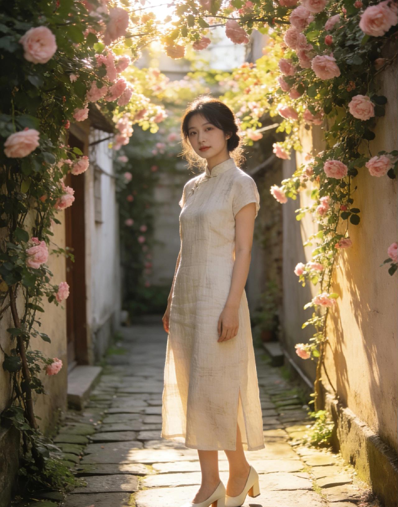 旗袍，藏在东方风骨里的温柔力量。
 旗袍，是刻在中国女性骨子里的浪漫。它不挑年龄