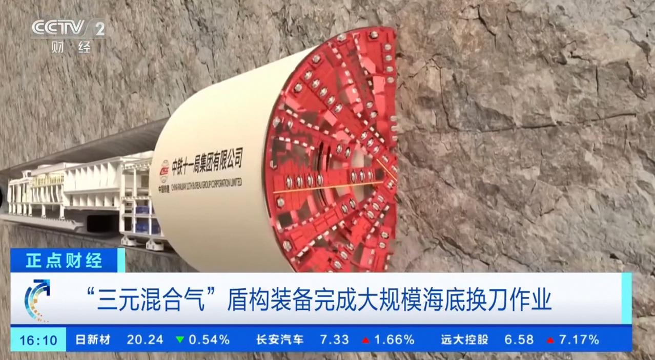 中国破解海底盾构机世界难题


一.  在海底隧道建设中，盾构机面临着极高水压、