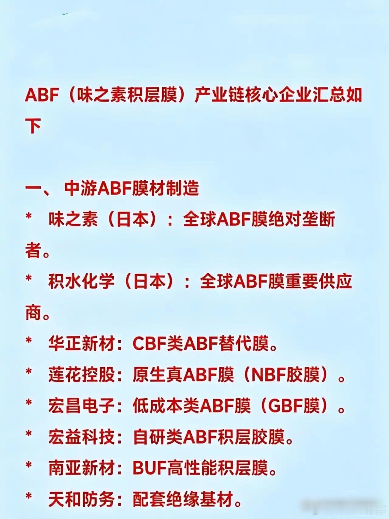 被忽视的“材料之王”！ GPU 、算力 、6G与机器人等都离不开它ABF 全称A