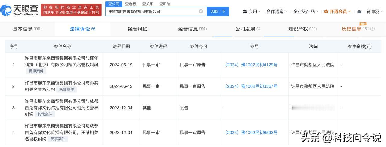 【胖东来曾多次发起名誉权诉讼 两个小段停更超2个月】胖东来红内裤事件案宣判 
2