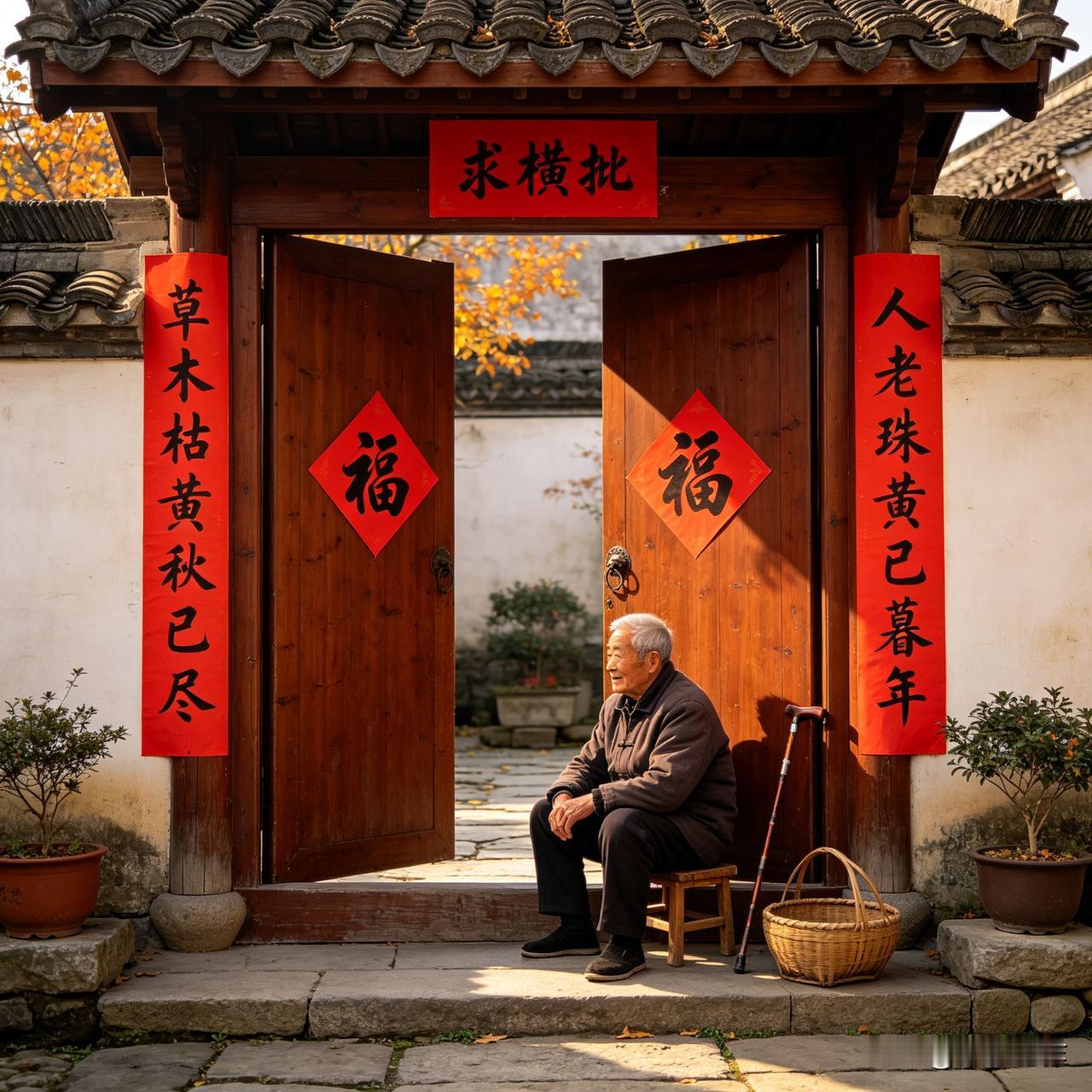 上联、下联均已出，诚邀各位赐横幅。
上联：草木枯黄秋已尽，下联：人老珠黄已暮年。