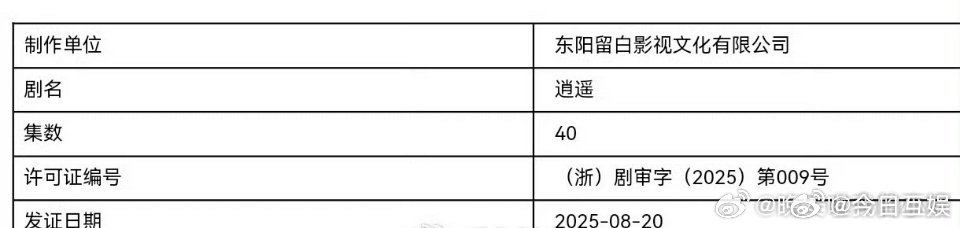 谭松韵侯明昊逍遥下证了逍遥下证了 ​谭松韵、侯明昊、汪铎主演的《逍遥》过审下证了