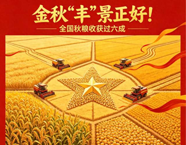 金秋“丰”景正好！全国秋粮收获过六成，大地交出金色答卷