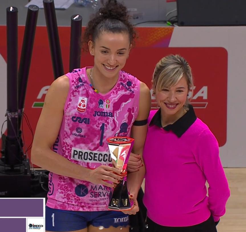 朱婷意大利女排杯冠军 女排意大利杯MVP：加比 