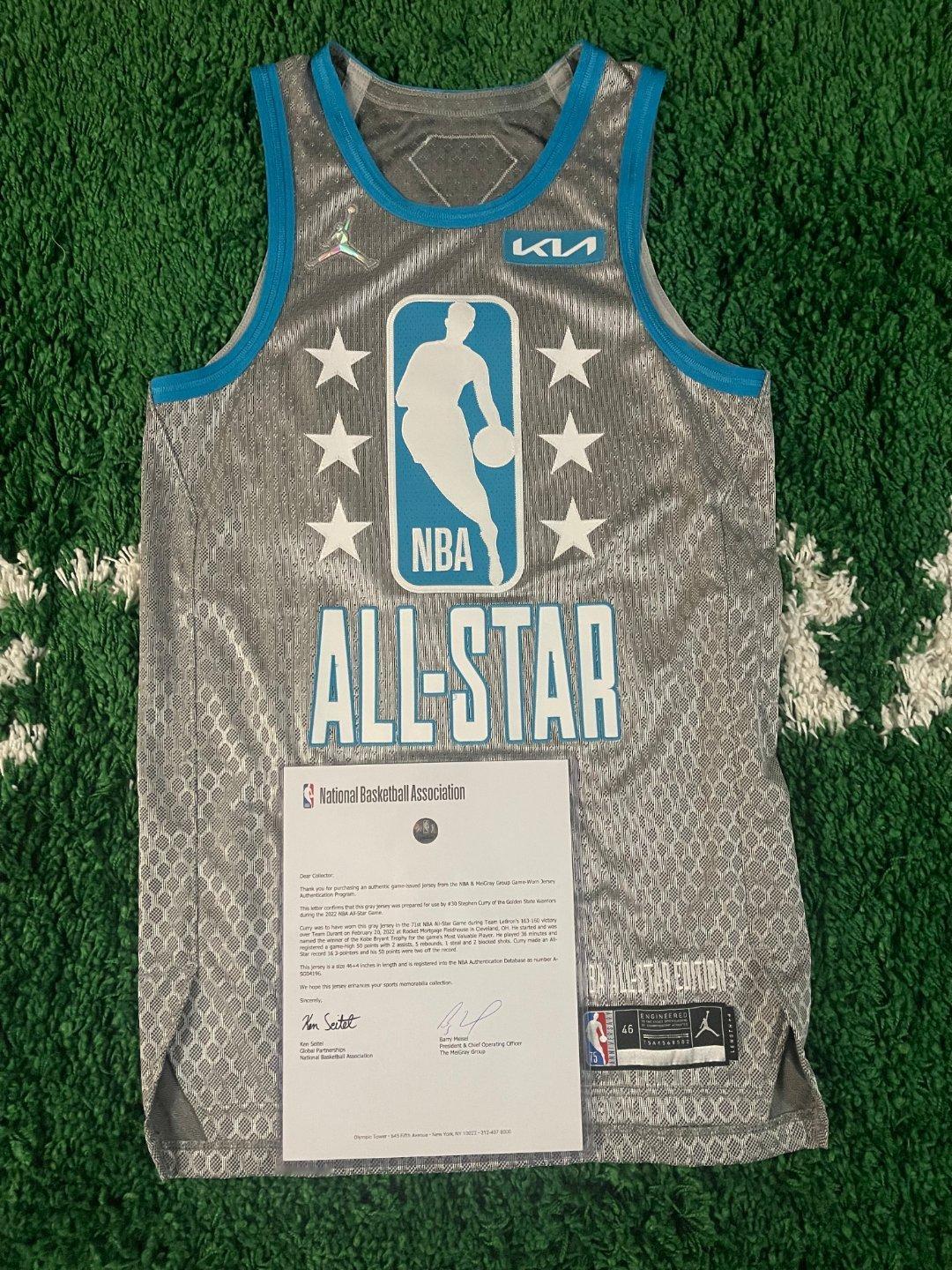 【球衣分享】库里 2022年全明星赛比赛备用球衣（Game Isuued）   