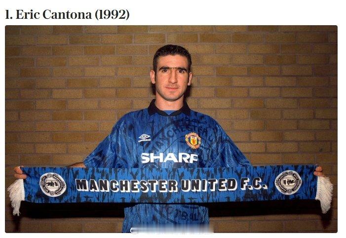 电讯报评英超历史最伟大转会：坎通纳第1，亨利第2，C罗第4，维埃拉第6。2亨利，