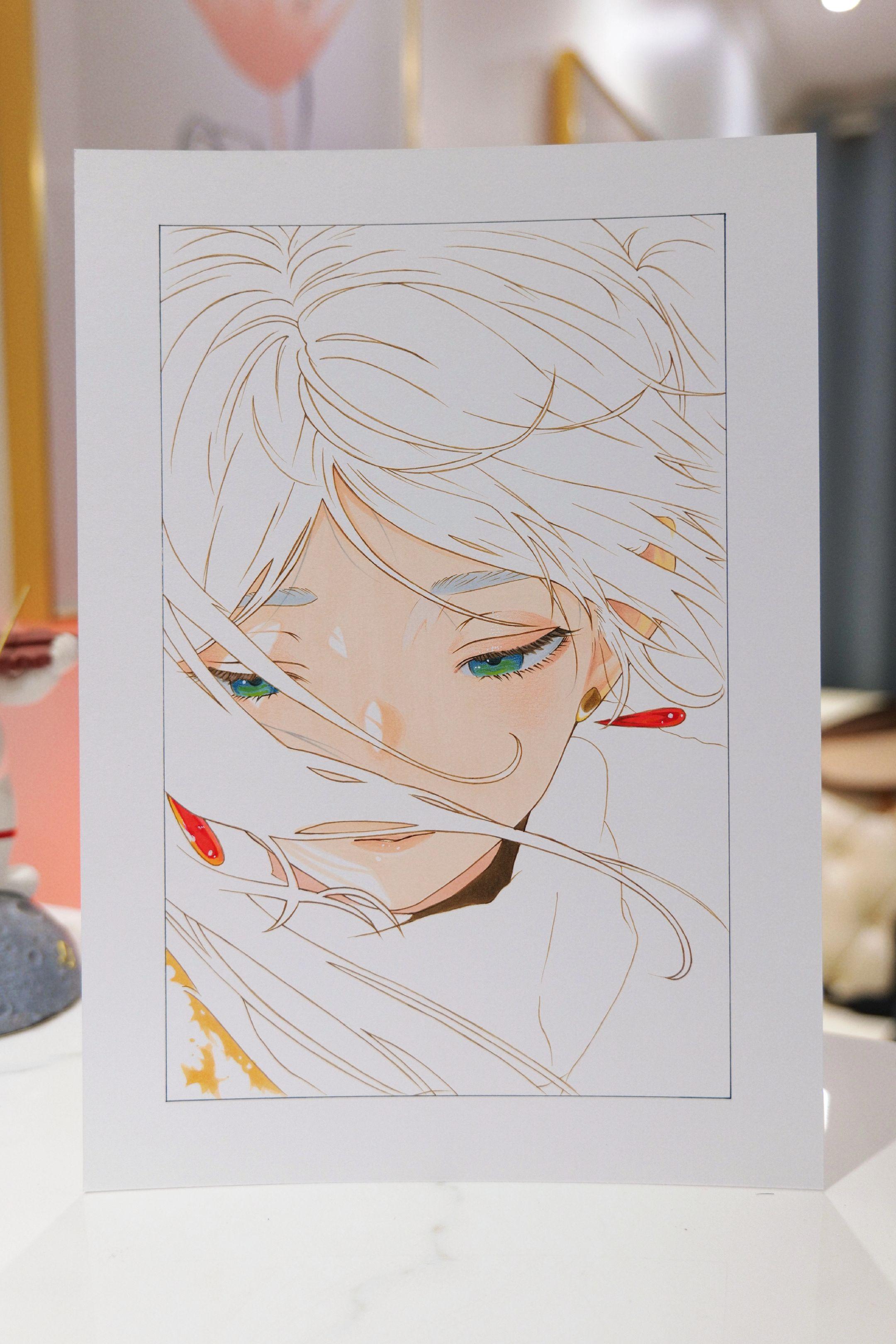 芙莉莲马克笔手绘过程图。喜欢芙莉莲的有吗