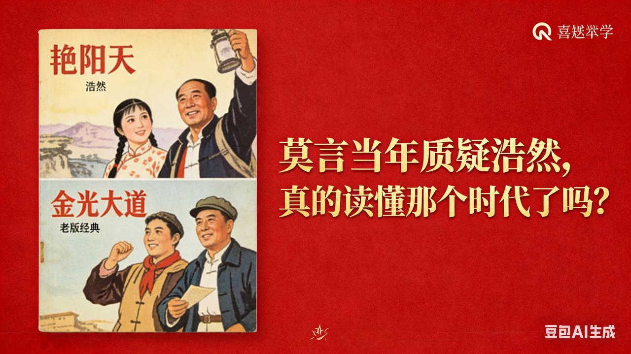 莫言质疑浩然经典桥段引热议，红色文学的时代价值不该被否定
 早年莫言在阅读浩然作