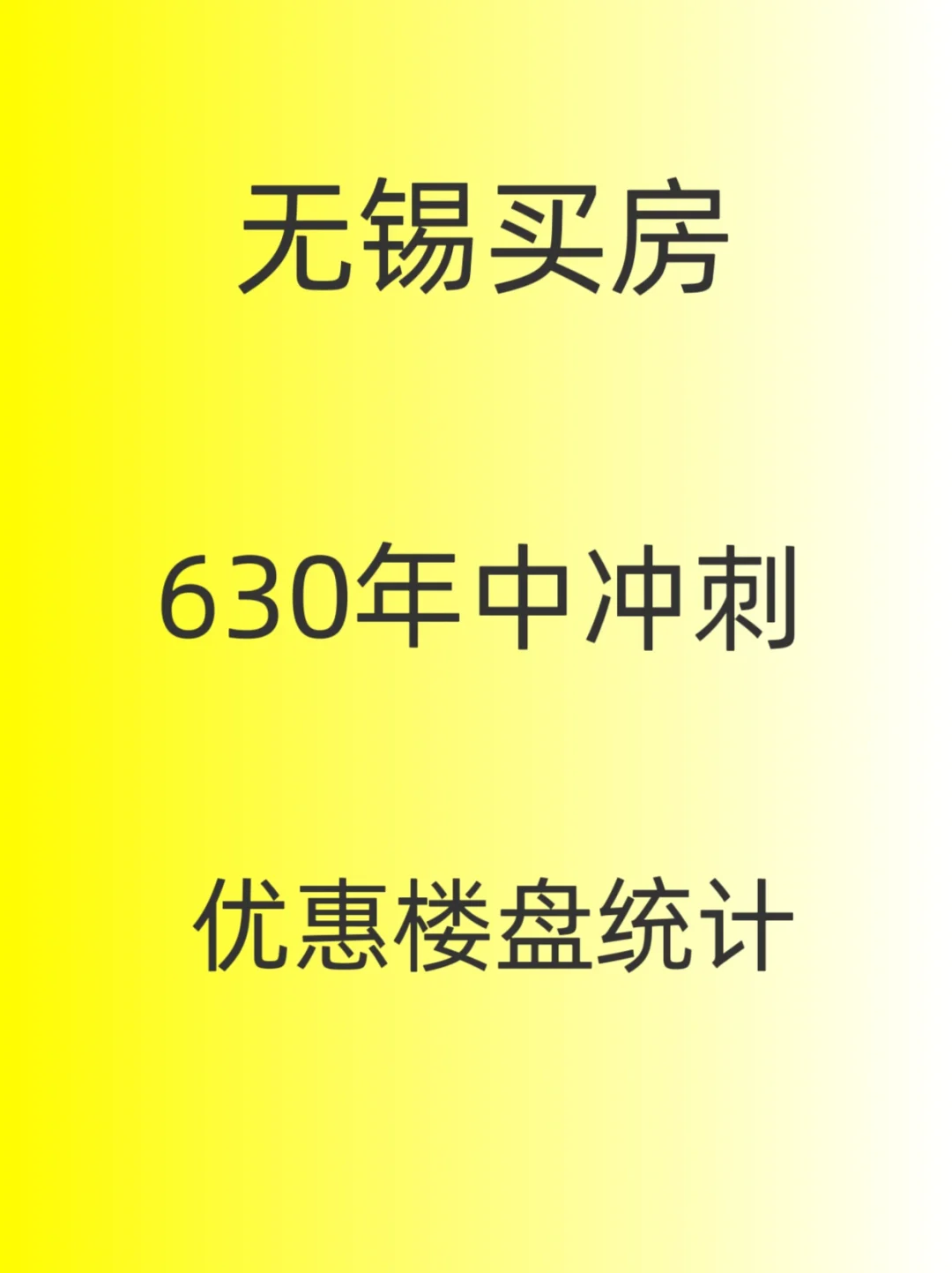 无锡买房630年冲冲刺，有惠楼盘统计