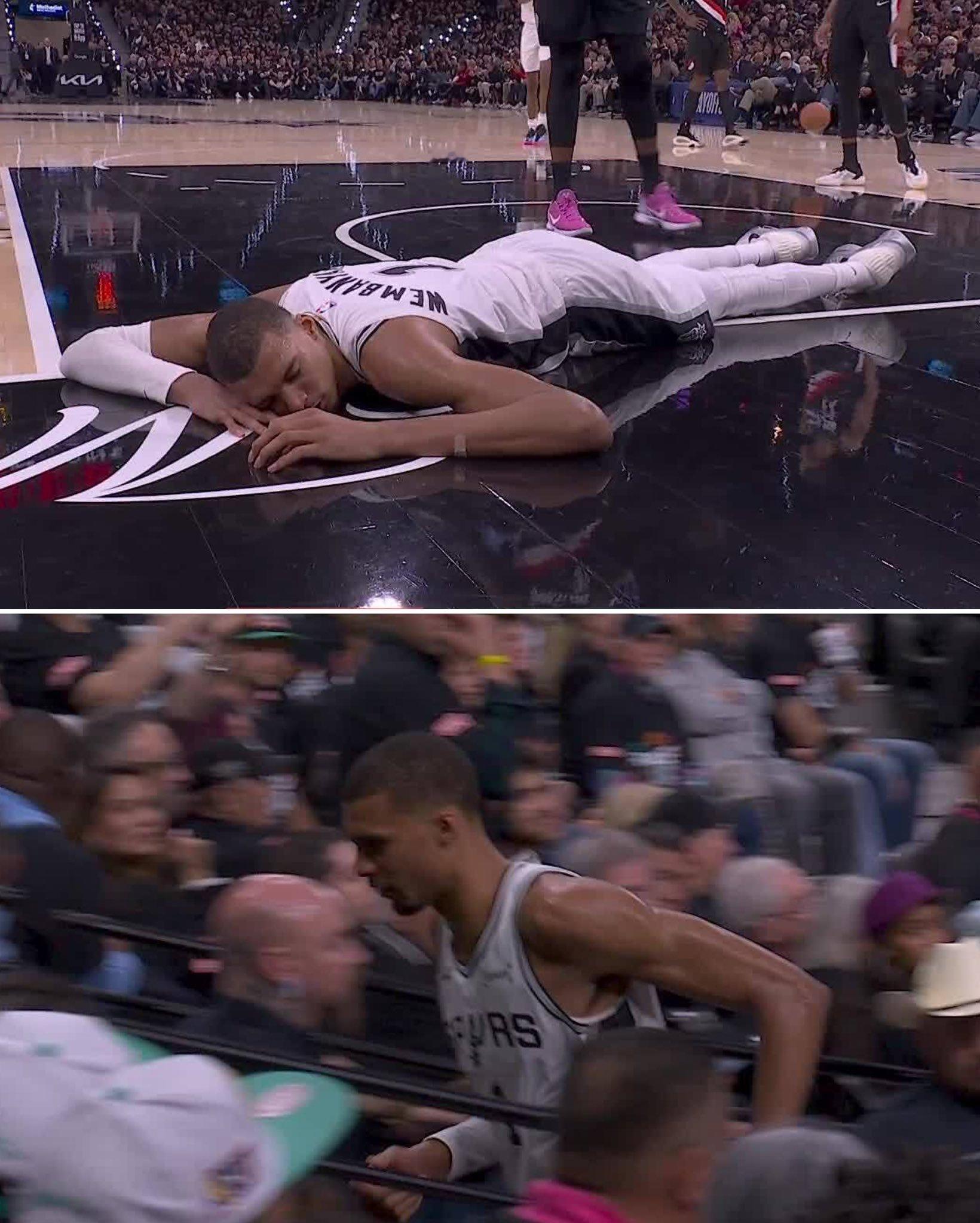 Shams：马刺队球星维克托·文班亚马进入脑震荡保护程序，将缺席对阵开拓者队的第