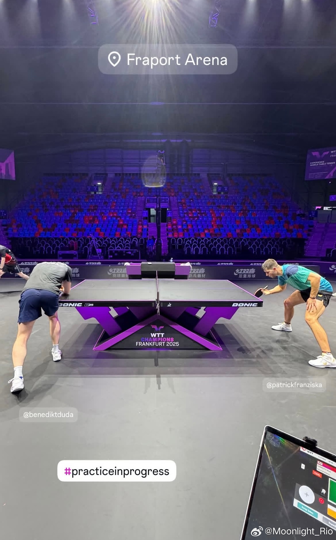 WTT法兰克福冠军赛2025 弗朗西斯卡、杜达 比赛场地适应性训练🏓️ ​​​