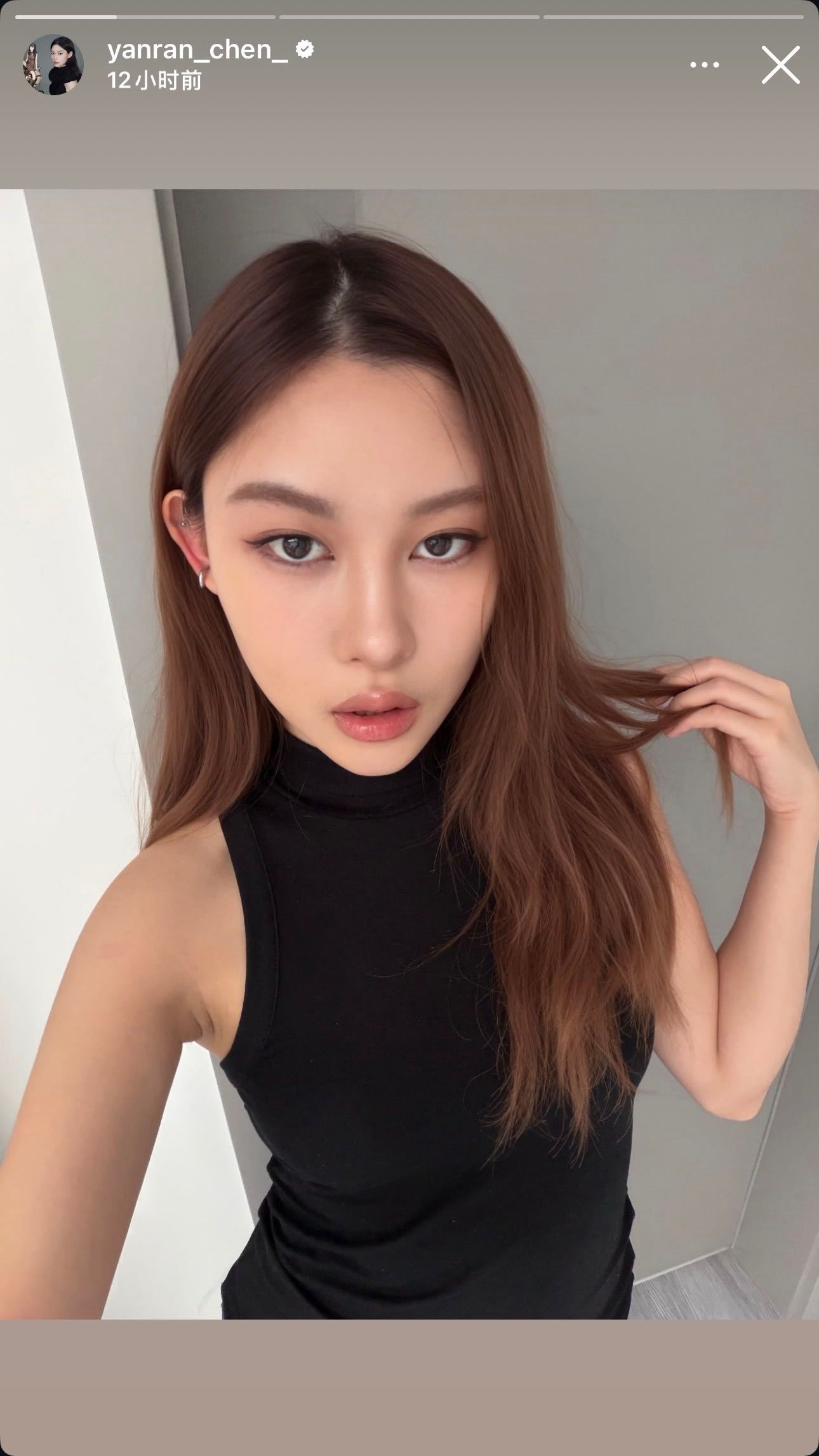 陈嫣冉 陈嫣冉IG快拍📸️高清怼脸自拍掉落是新鲜的story，迎面而来的松弛美