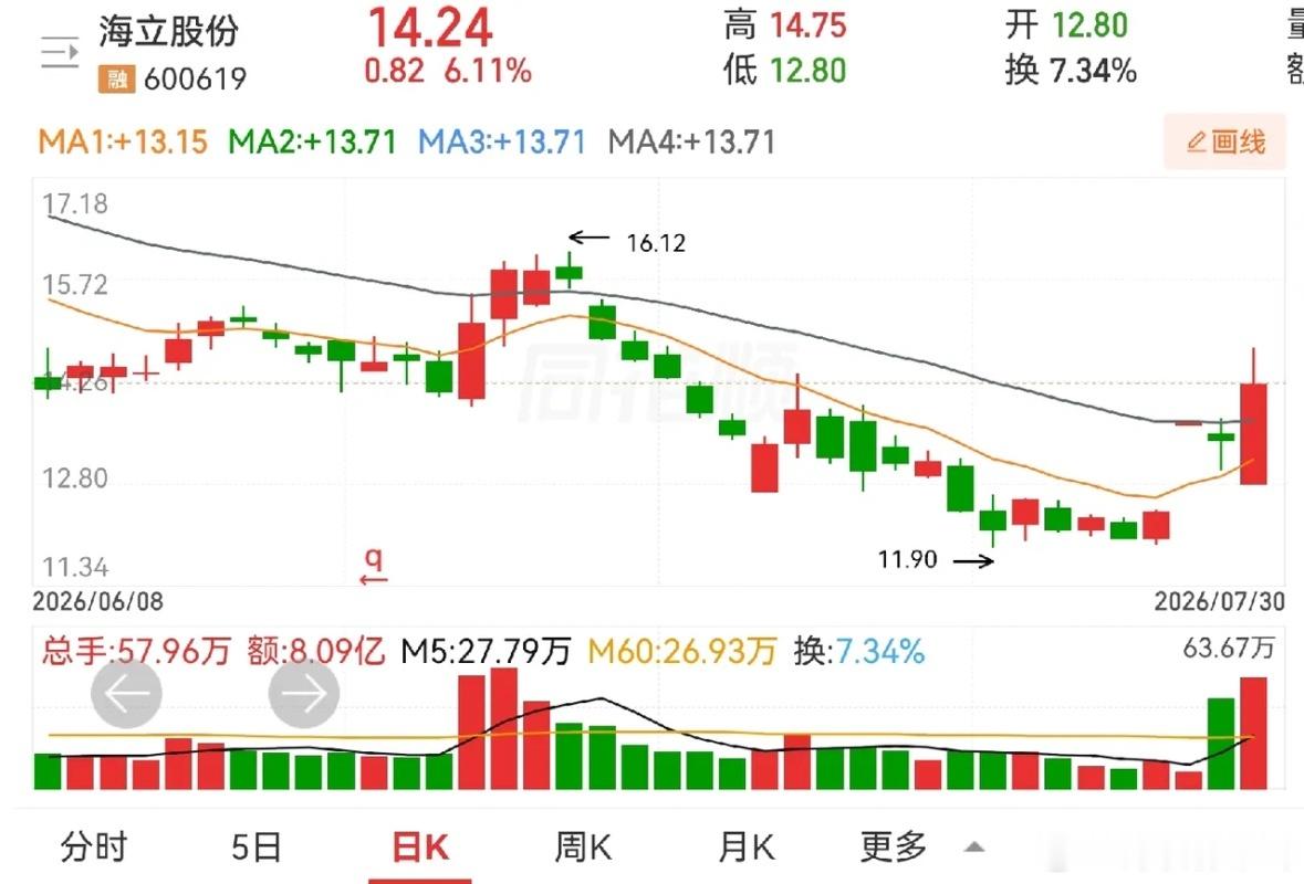 海立股份和东方嘉盛。东方嘉盛，涨停板后出现高量阴柱，假阴真阳。随后跌停低开收长阳