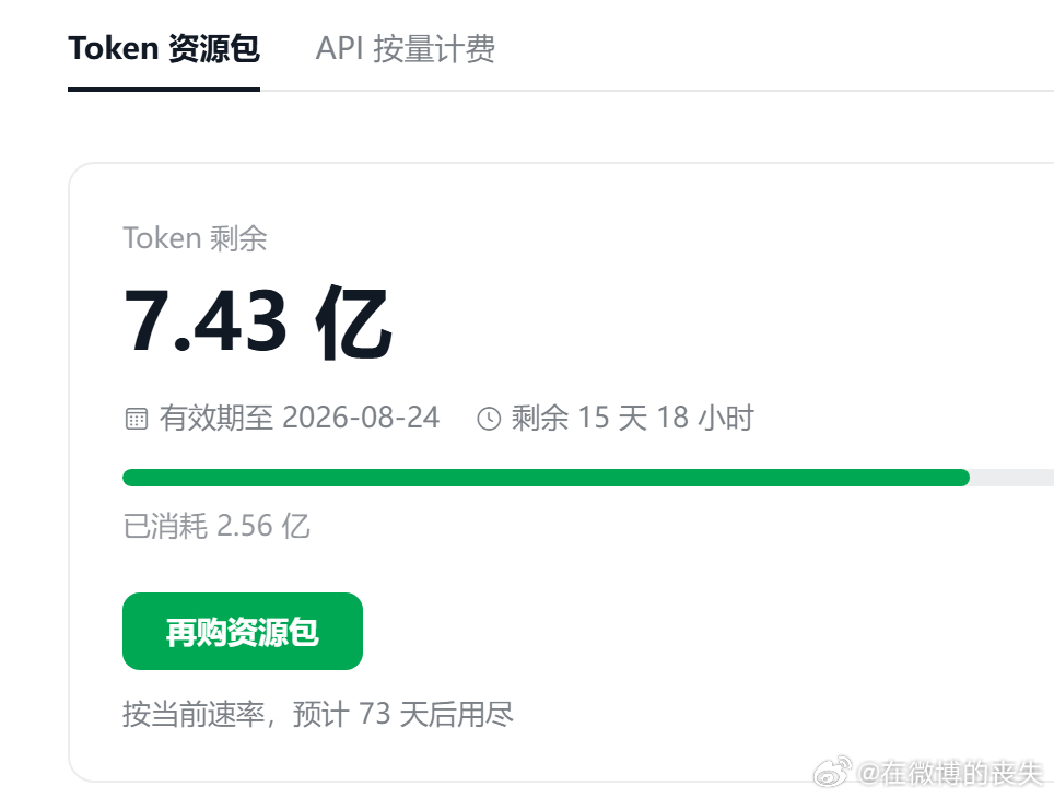 龙猫这个399的10亿token确实很暴力，实际能跑两百多亿token。但问题是
