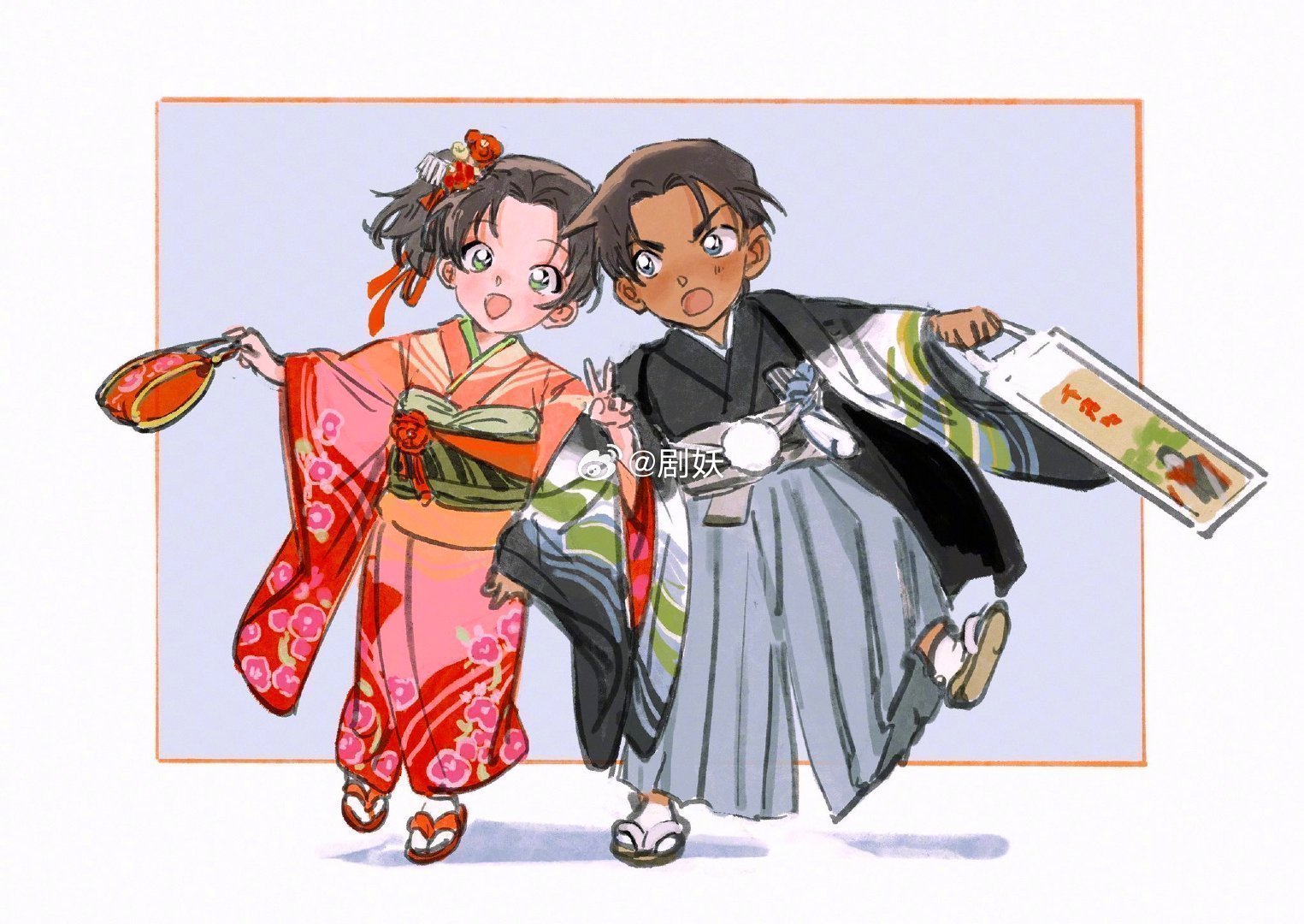 名侦探柯南新兰&京园&平和，太好嗑了吧！名侦探柯南x：umi_fav_rt  